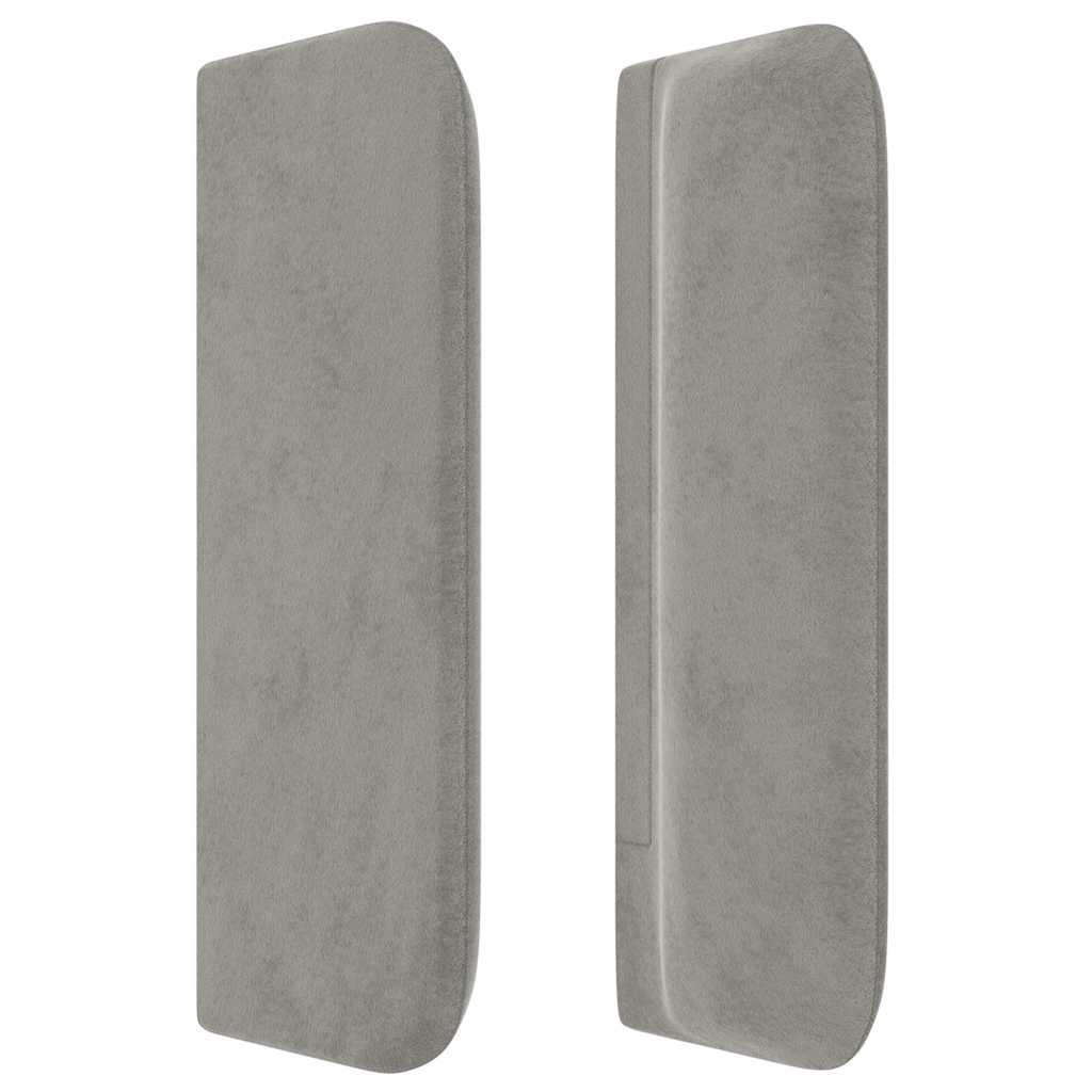 Tête de lit avec oreilles Gris clair 203x16x78/88 cm Velours - XIOS
