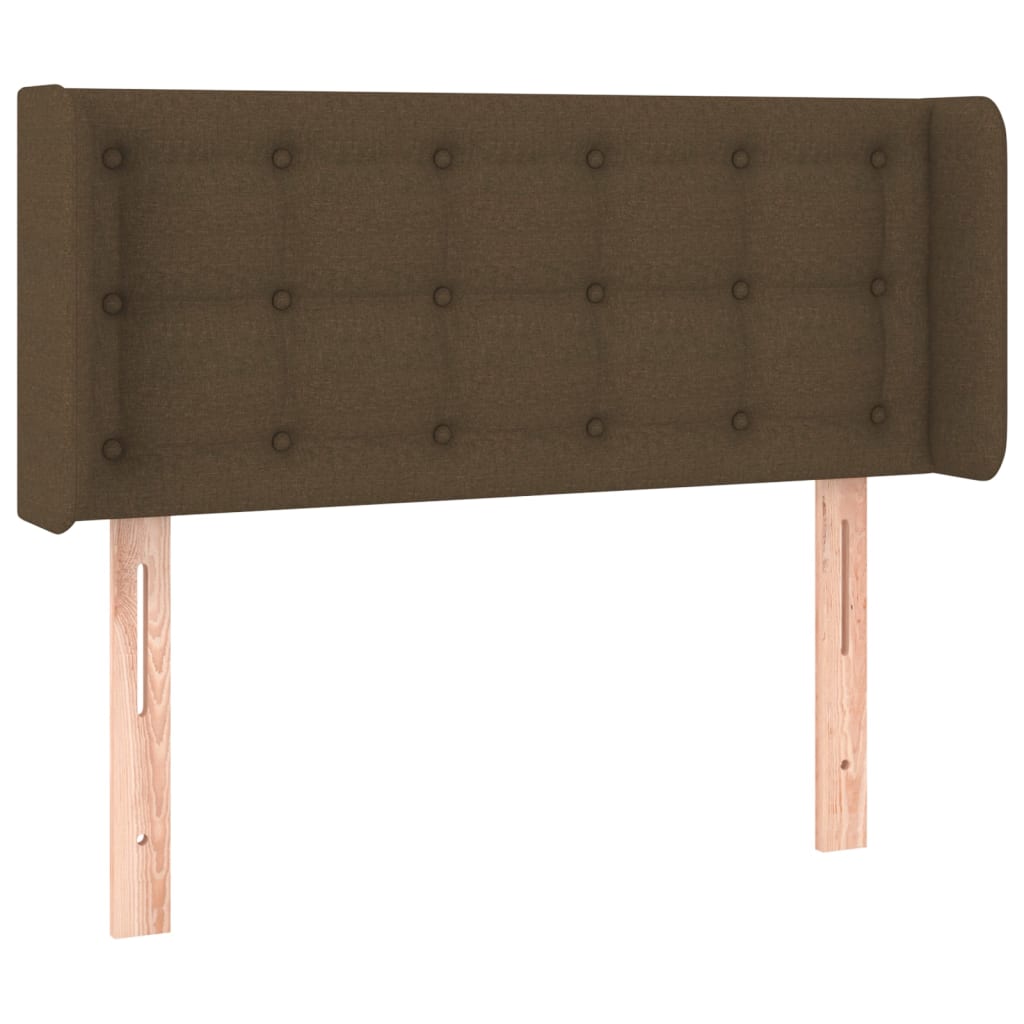 Tête de lit avec oreilles Marron Foncé 83x16x78/88 cm Tissu - XIOS