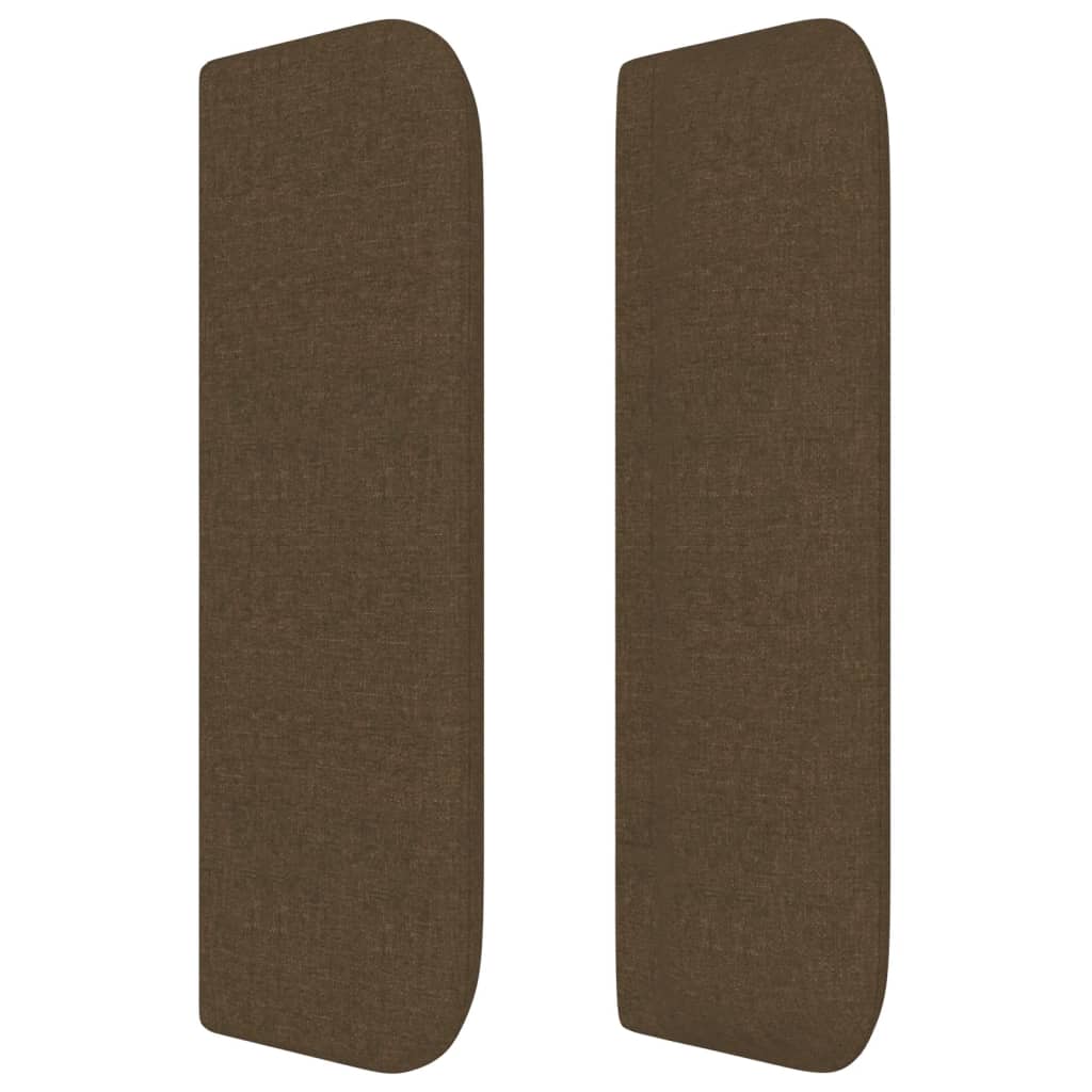 Tête de lit avec oreilles Marron Foncé 103x16x78/88 cm Tissu - XIOS