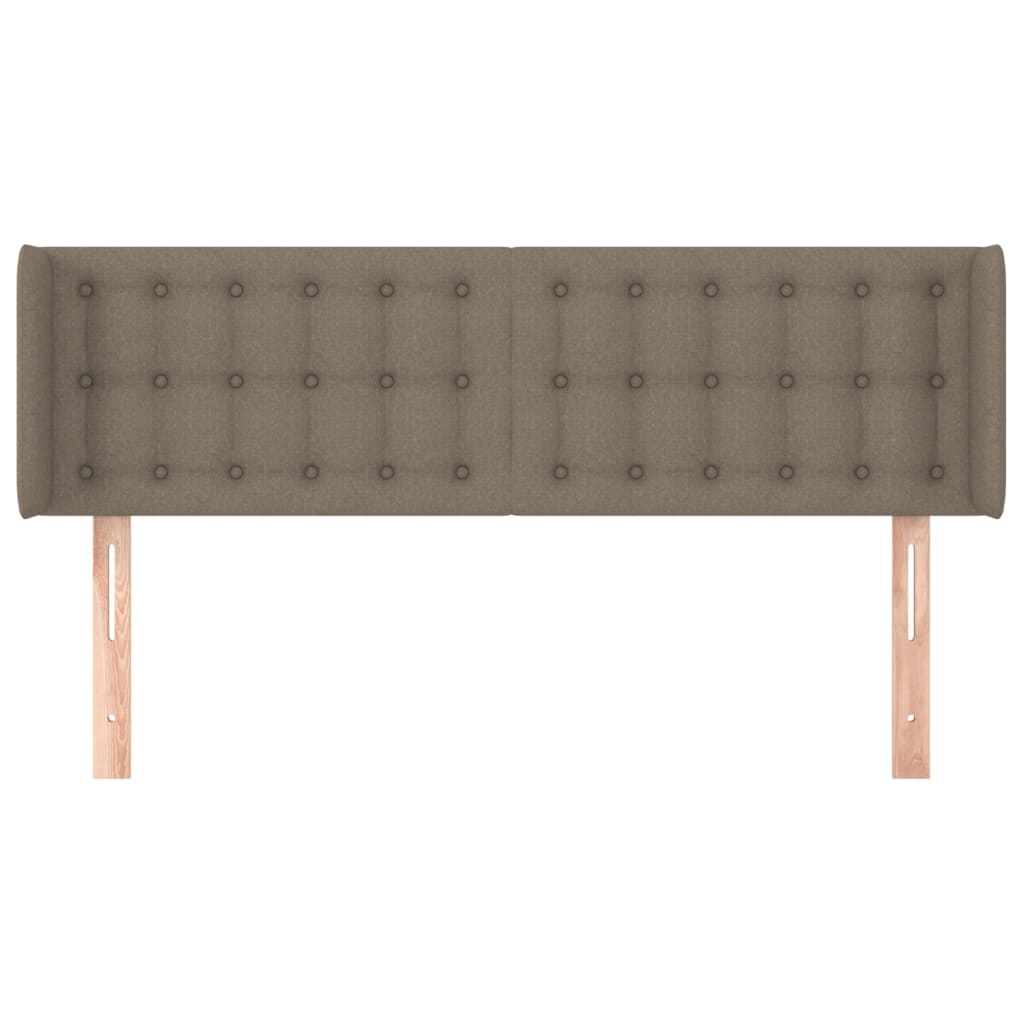Tête de lit avec oreilles Taupe 147x16x78/88 cm Tissu - XIOS