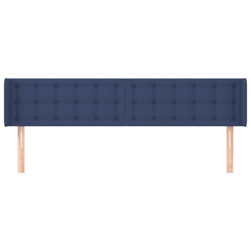 Tête de lit avec oreilles Bleu 163x16x78/88 cm Tissu - XIOS
