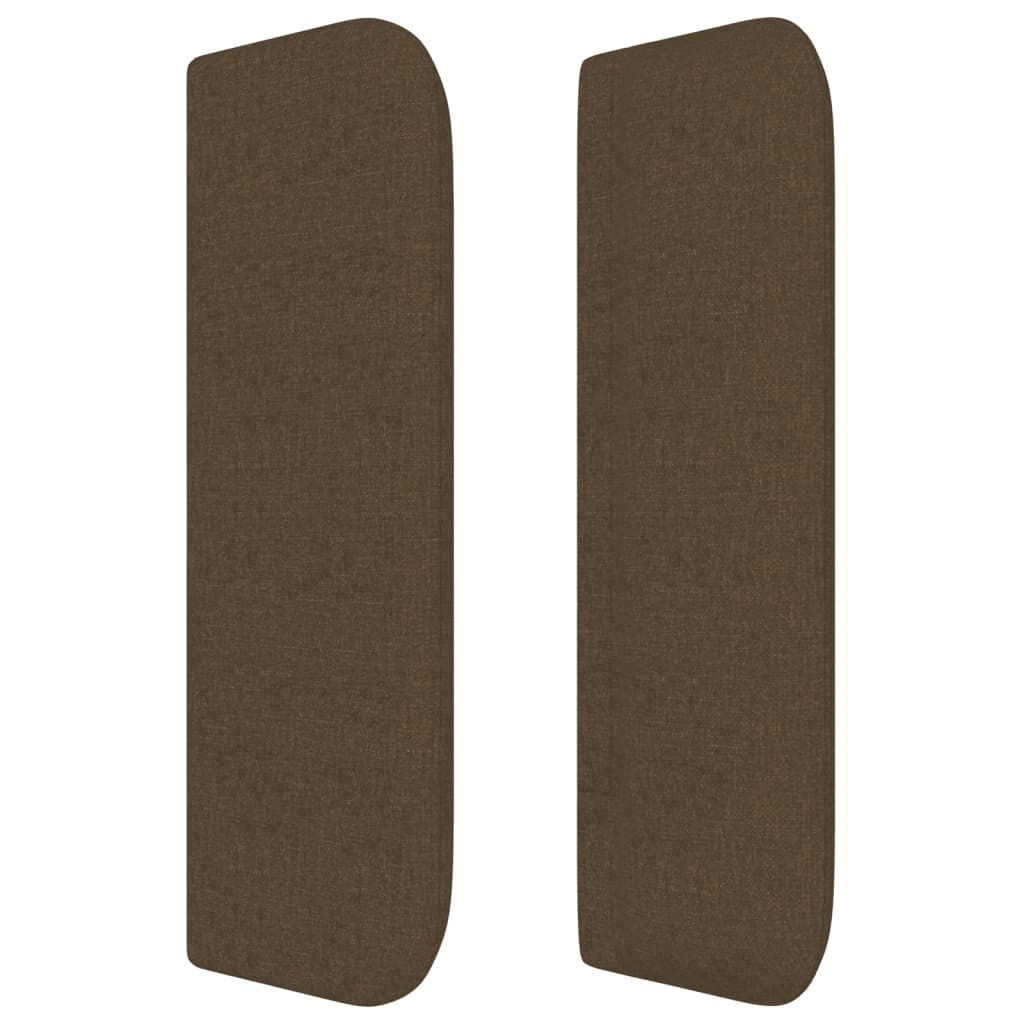 Tête de lit avec oreilles Marron Foncé 183x16x78/88 cm Tissu - XIOS