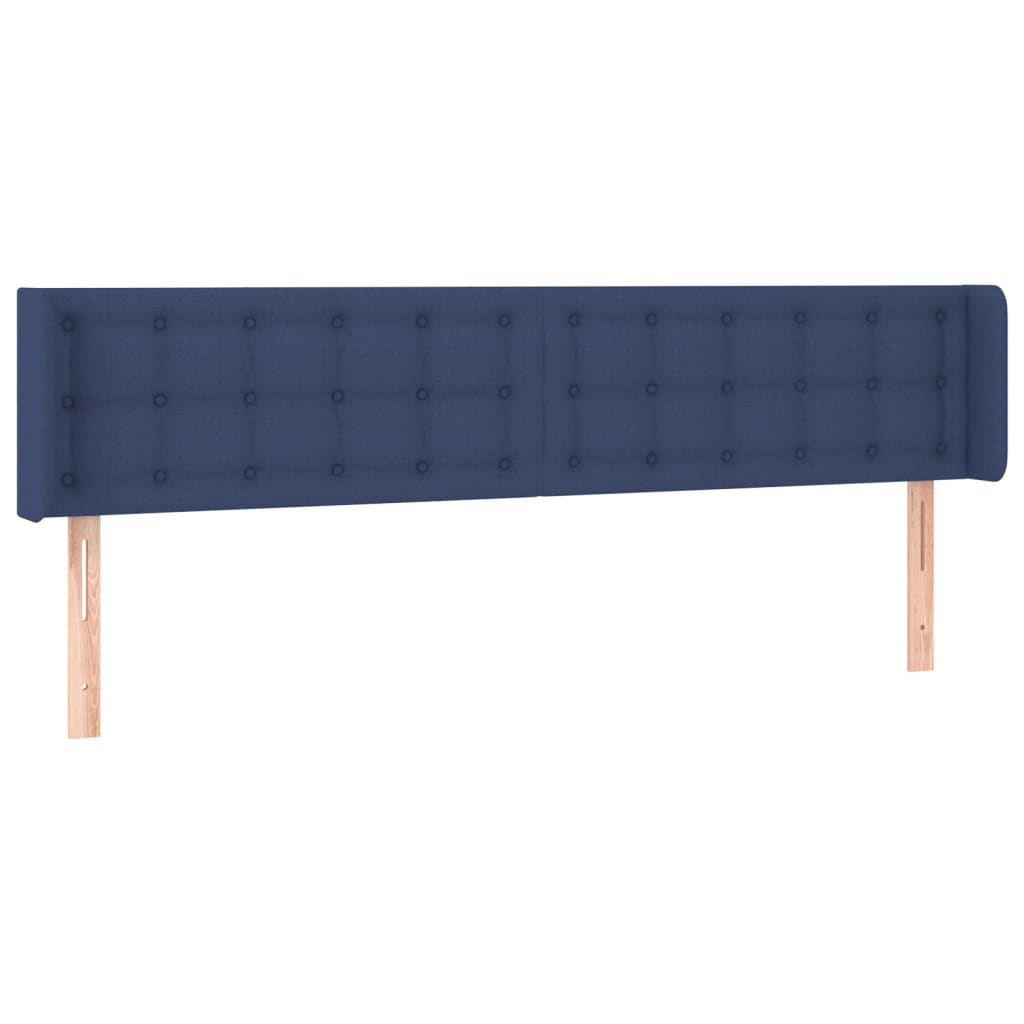 Tête de lit avec oreilles Bleu 183x16x78/88 cm Tissu - XIOS