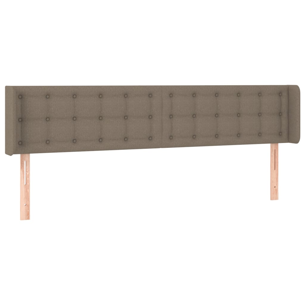 Tête de lit avec oreilles Taupe 203x16x78/88 cm Tissu - XIOS