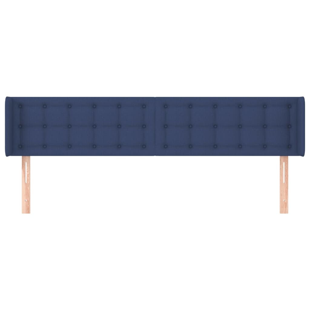 Tête de lit avec oreilles Bleu 203x16x78/88 cm Tissu - XIOS