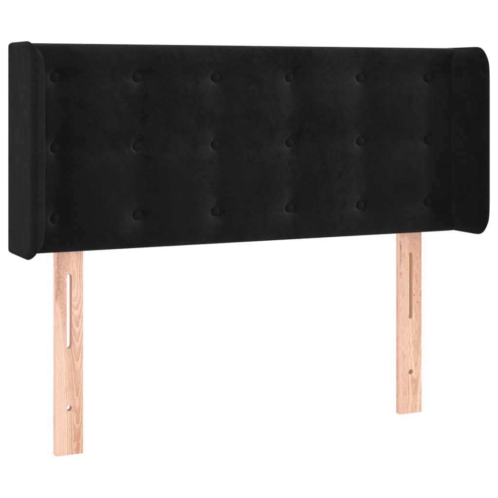 Tête de lit avec oreilles Noir 93x16x78/88 cm Velours - XIOS