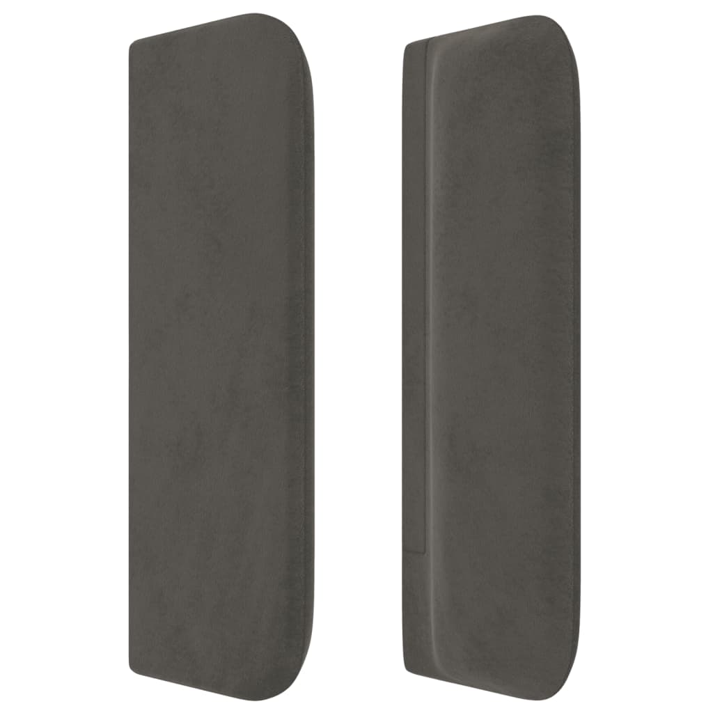Tête de lit avec oreilles Gris foncé 163x16x78/88 cm Velours - XIOS