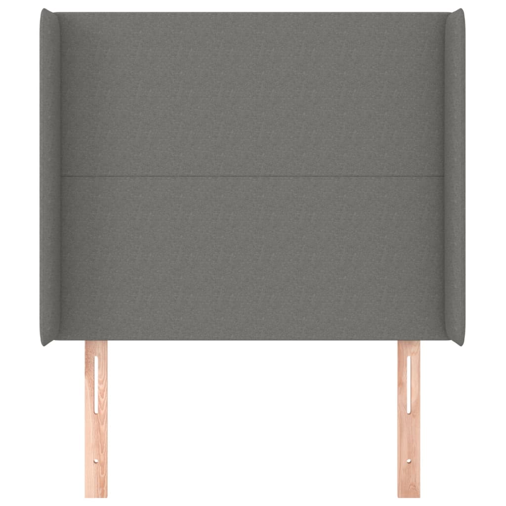 Tête de lit avec oreilles Gris foncé 83x16x118/128 cm Tissu - XIOS