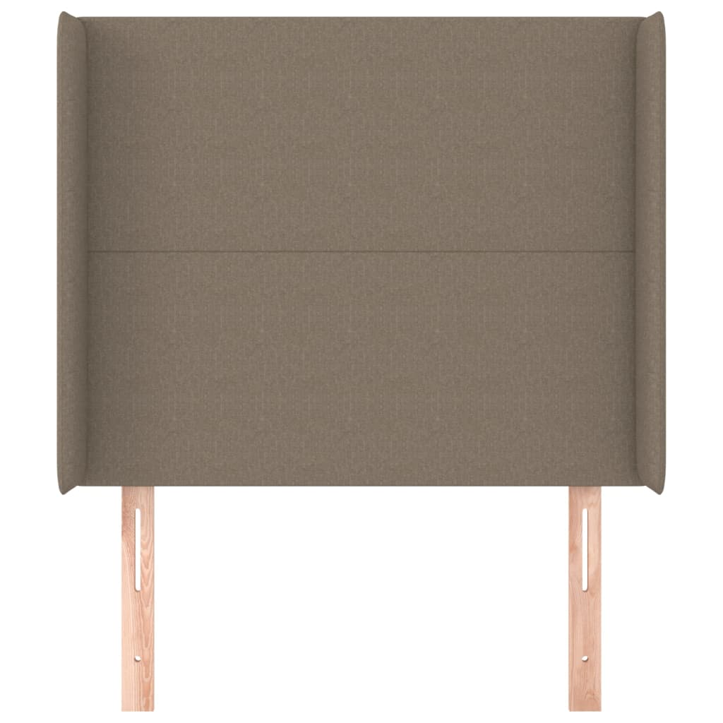 Tête de lit avec oreilles Taupe 103x16x118/128 cm Tissu - XIOS