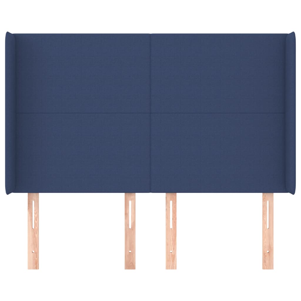 Tête de lit avec oreilles Bleu 147x16x118/128 cm Tissu - XIOS