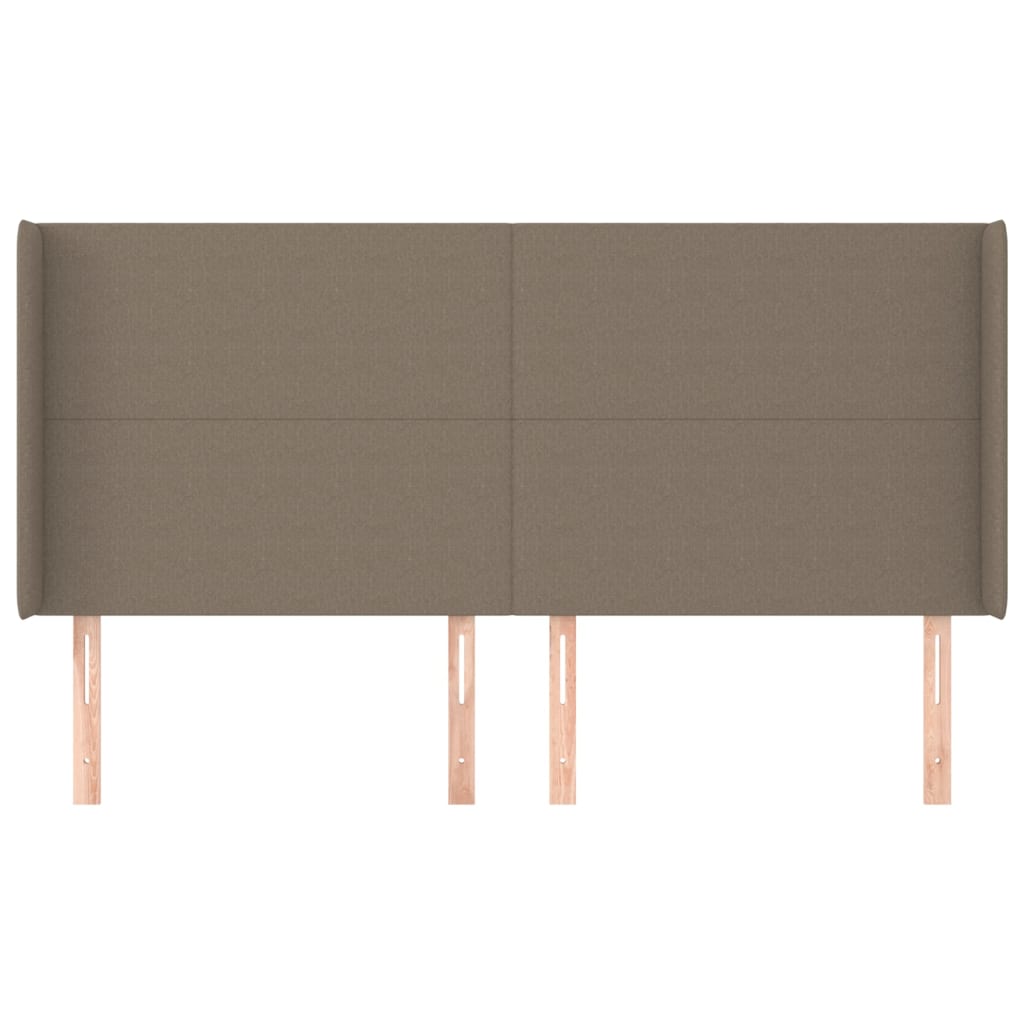 Tête de lit avec oreilles Taupe 203x16x118/128 cm Tissu - XIOS