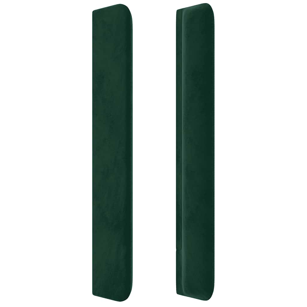 Tête de lit avec oreilles Vert foncé 103x16x118/128 cm Velours - XIOS