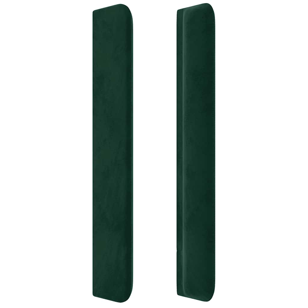 Tête de lit avec oreilles Vert foncé 147x16x118/128 cm Velours - XIOS
