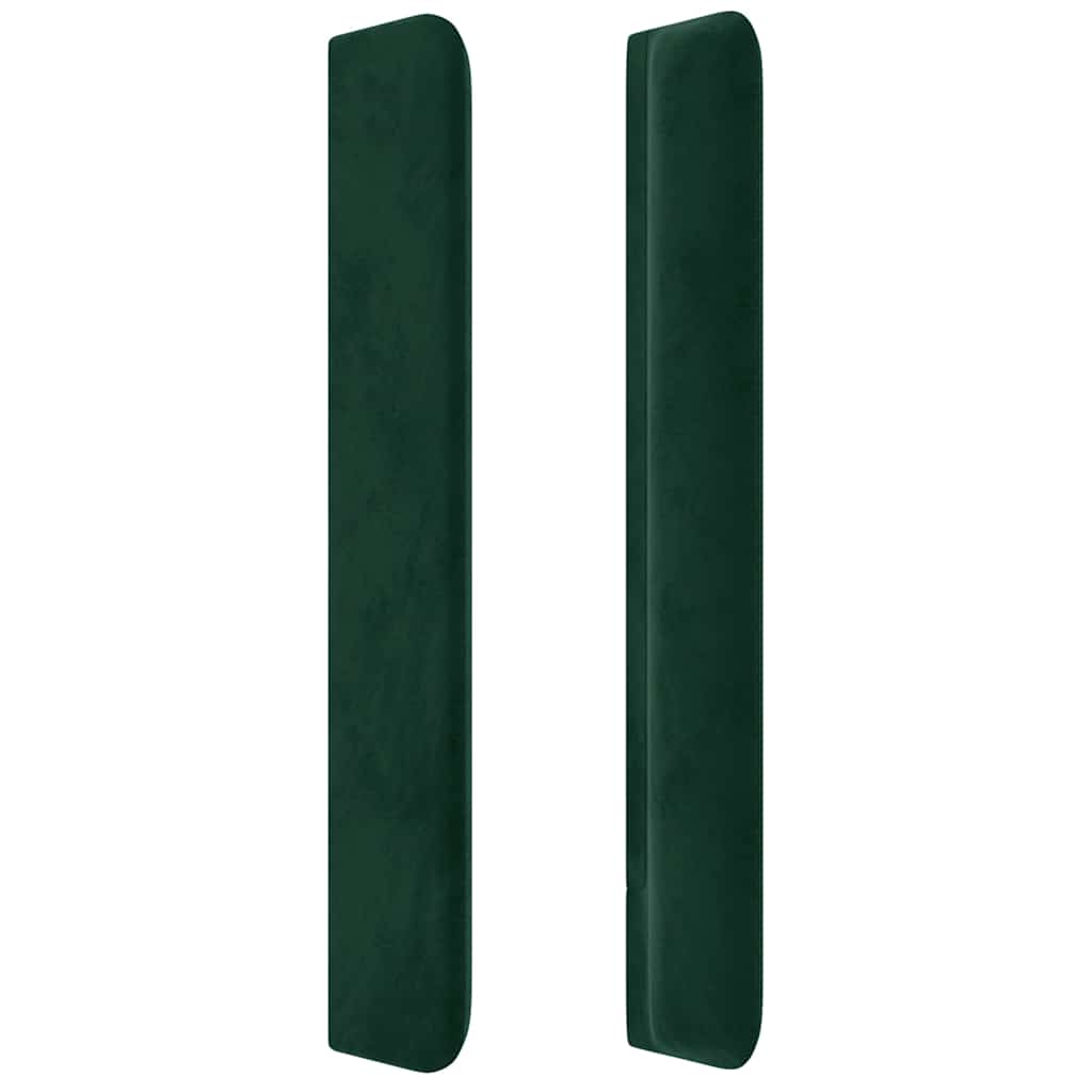 Tête de lit avec oreilles Vert foncé 163x16x118/128 cm Velours - XIOS