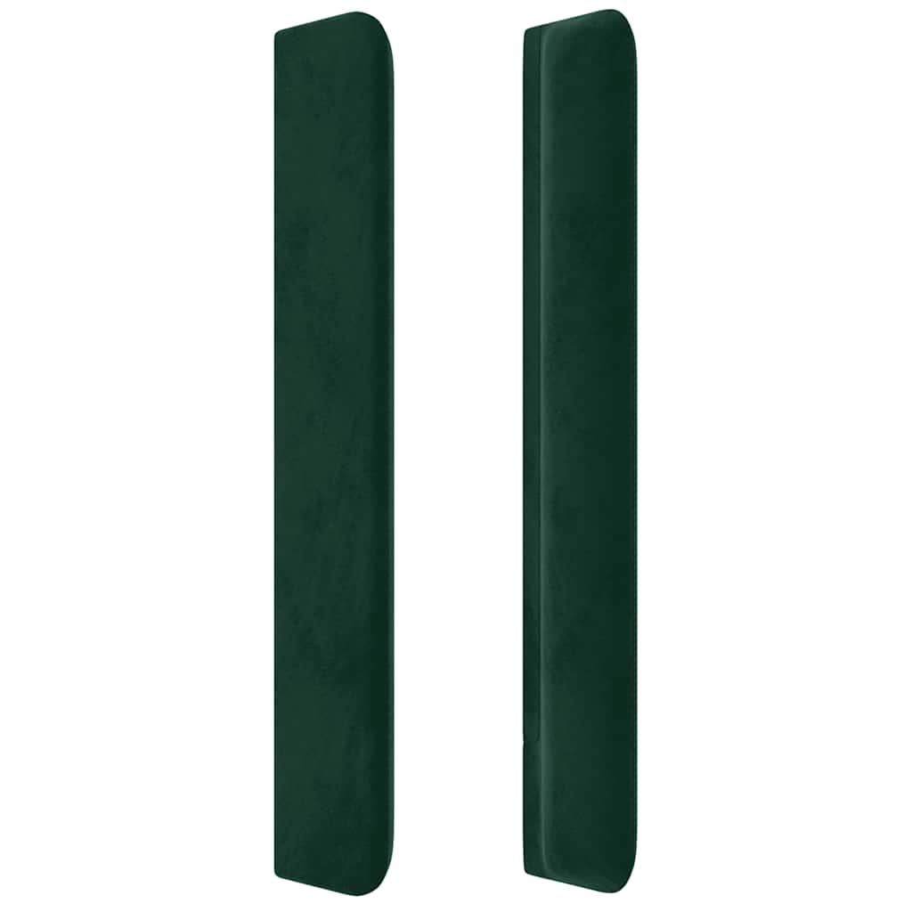 Tête de lit avec oreilles Vert foncé 183x16x118/128 cm Velours - XIOS