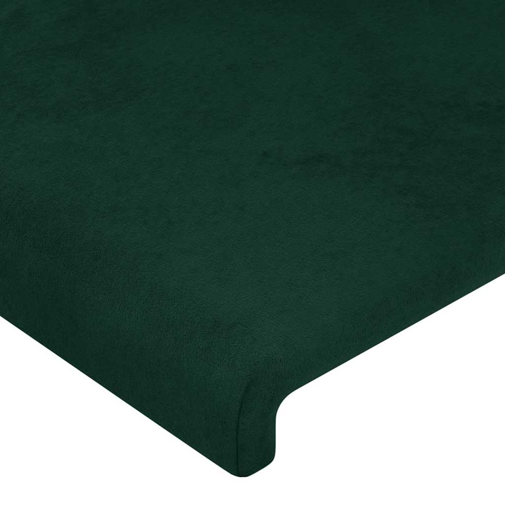 Tête de lit avec oreilles Vert foncé 183x16x118/128 cm Velours - XIOS
