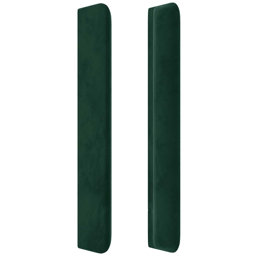 Tête de lit avec oreilles Vert foncé 203x16x118/128 cm Velours - XIOS