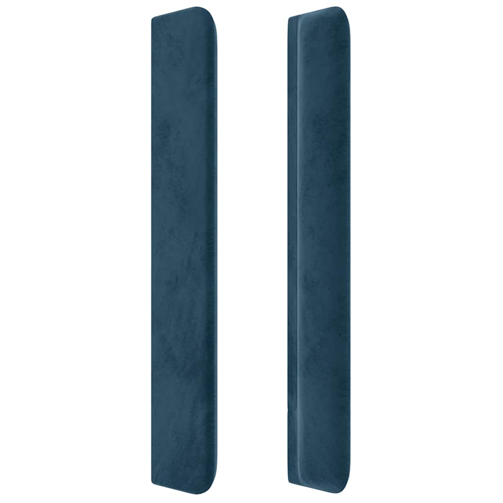 Tête de lit avec oreilles Bleu foncé 203x16x118/128 cm Velours - XIOS