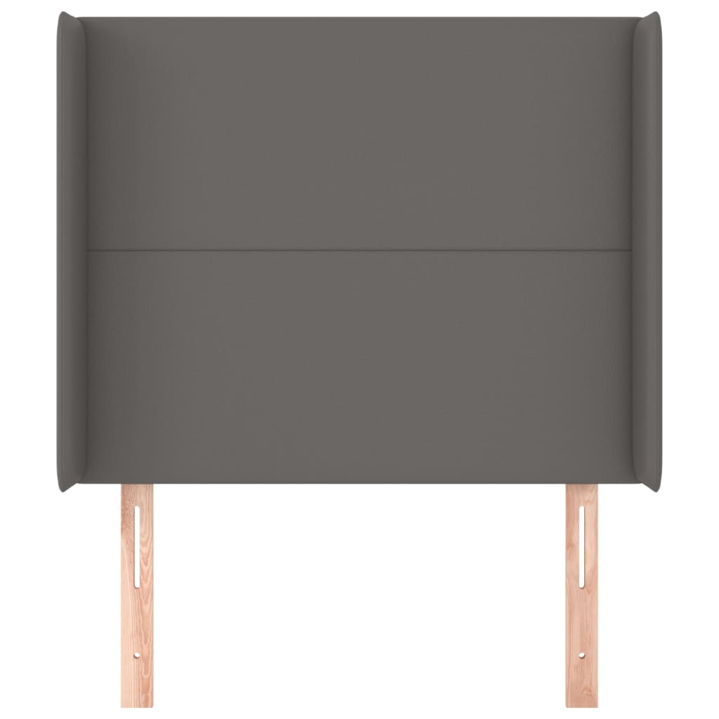 Tête de lit avec oreilles Gris 93x16x118/128 cm Similicuir - XIOS