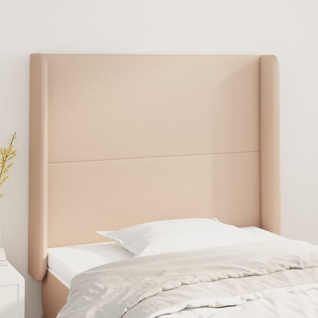 Tête de lit avec oreilles Cappuccino 93x16x118/128cm Similicuir - XIOS