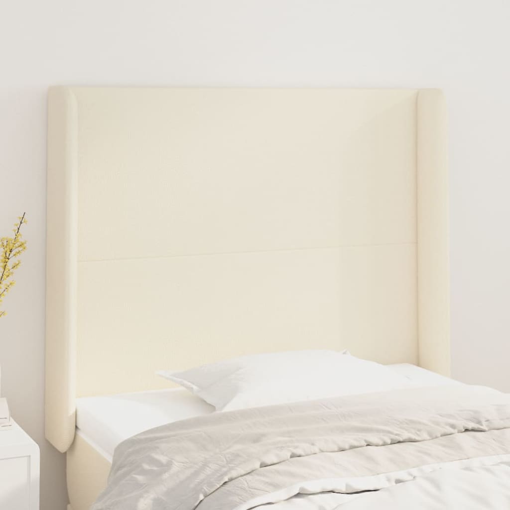 Tête de lit avec oreilles Crème 103x16x118/128 cm Similicuir - XIOS