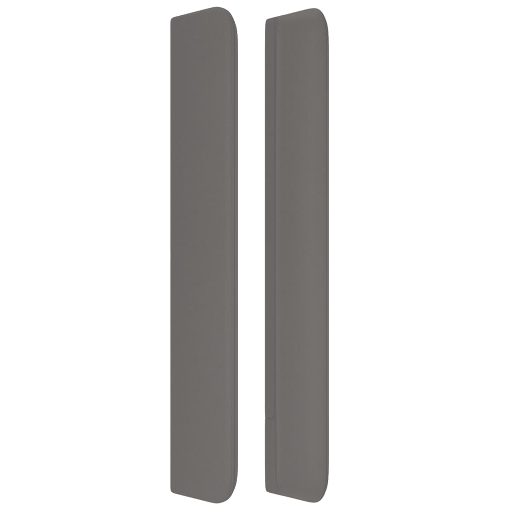 Tête de lit avec oreilles Gris 203x16x118/128 cm Similicuir - XIOS