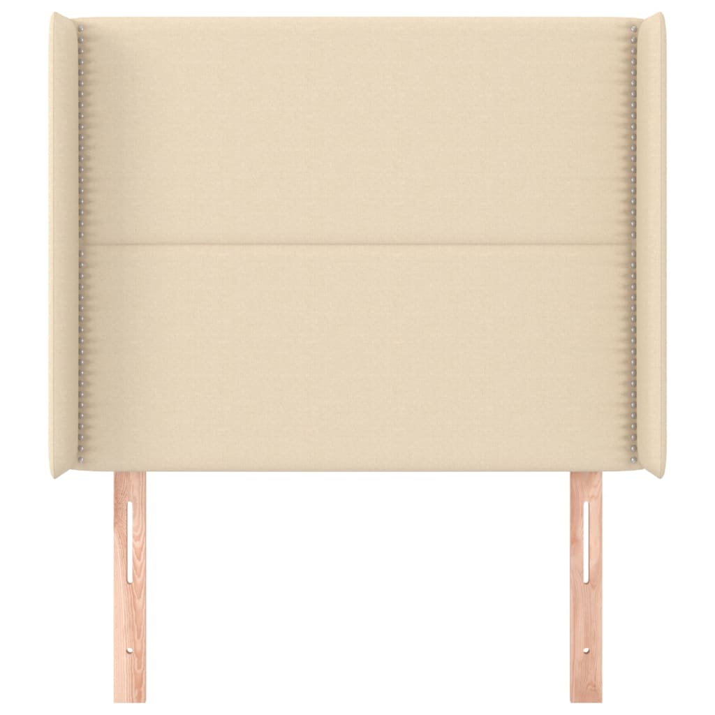 Tête de lit avec oreilles Crème 103x16x118/128 cm Tissu - XIOS