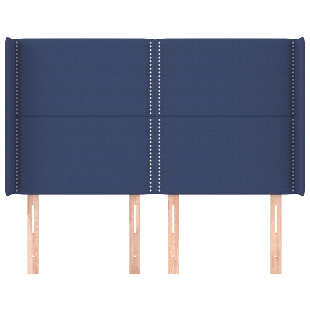 Tête de lit avec oreilles Bleu 147x16x118/128 cm Tissu - XIOS