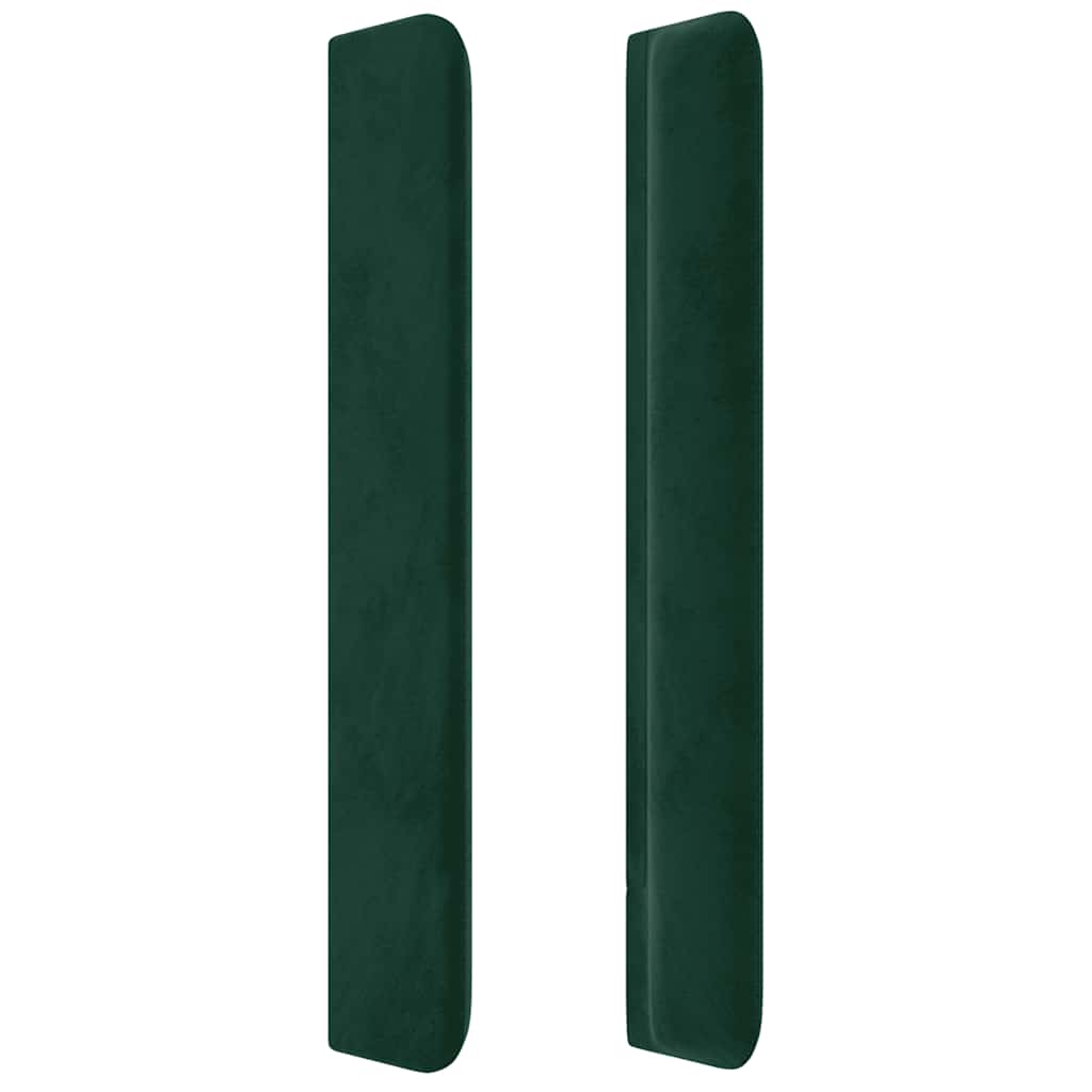 Tête de lit avec oreilles Vert foncé 203x16x118/128 cm Velours - XIOS