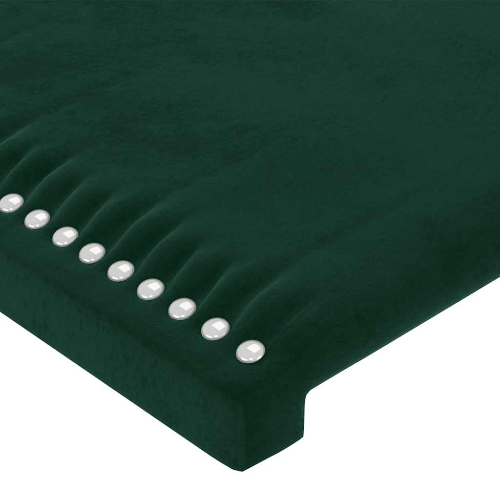 Tête de lit avec oreilles Vert foncé 203x16x118/128 cm Velours - XIOS