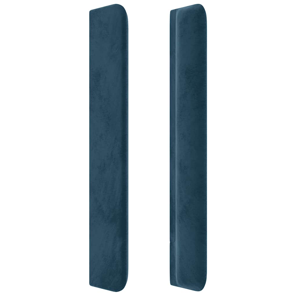 Tête de lit avec oreilles Bleu foncé 203x16x118/128 cm Velours - XIOS