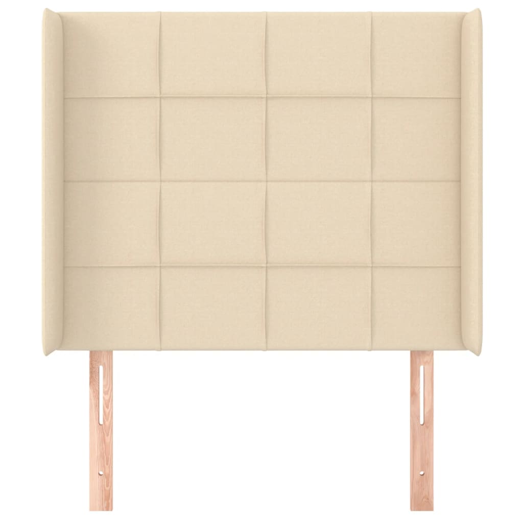 Tête de lit avec oreilles Crème 93x16x118/128 cm Tissu - XIOS
