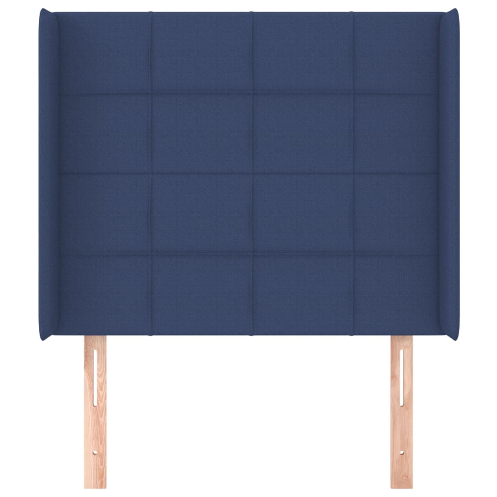 Tête de lit avec oreilles Bleu 93x16x118/128 cm Tissu - XIOS