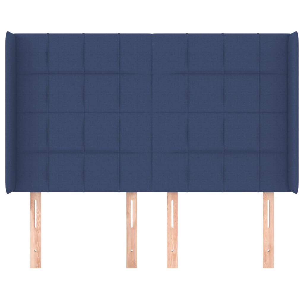 Tête de lit avec oreilles Bleu 147x16x118/128 cm Tissu - XIOS