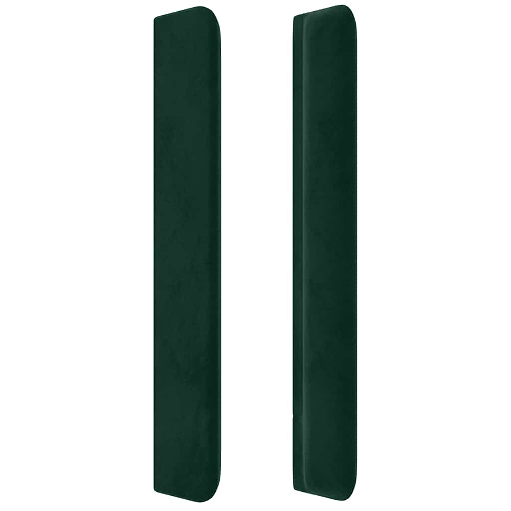 Tête de lit avec oreilles Vert foncé 93x16x118/128 cm Velours - XIOS