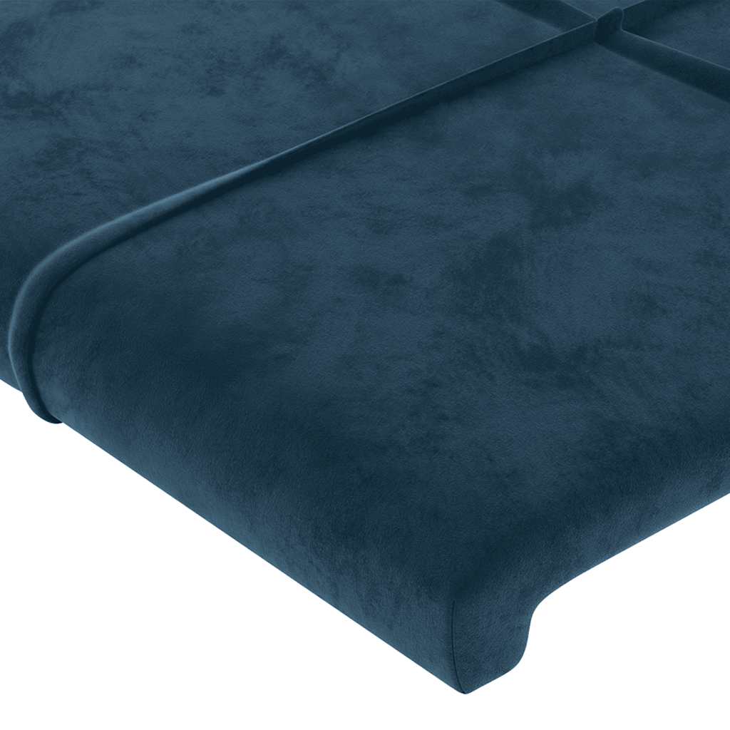 Tête de lit avec oreilles Bleu foncé 103x16x118/128 cm Velours - XIOS