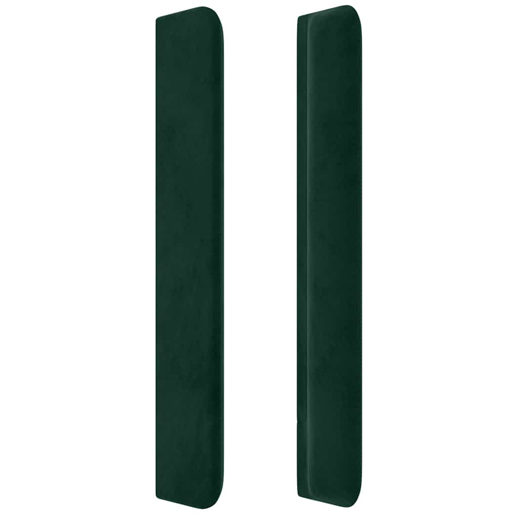 Tête de lit avec oreilles Vert foncé 147x16x118/128 cm Velours - XIOS