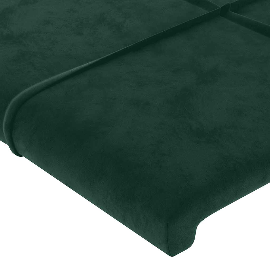 Tête de lit avec oreilles Vert foncé 147x16x118/128 cm Velours - XIOS