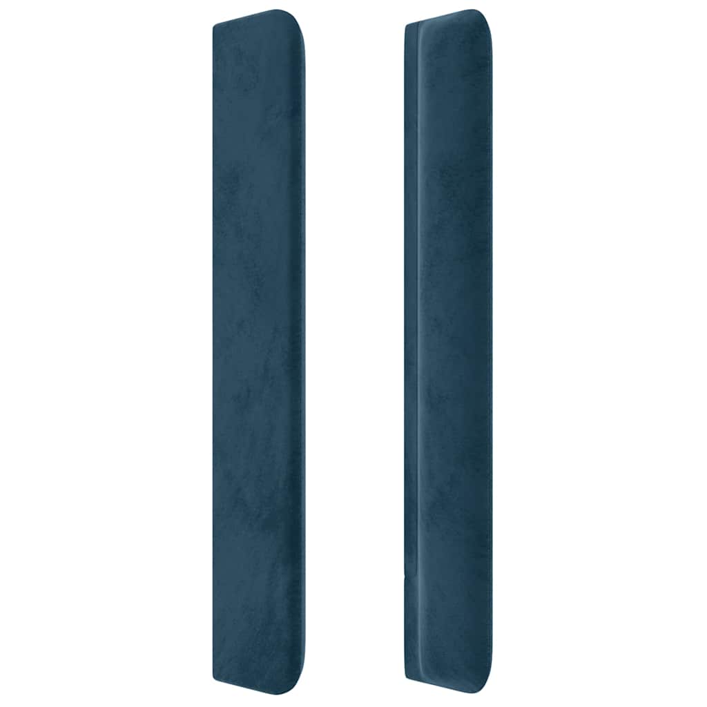 Tête de lit avec oreilles Bleu foncé 163x16x118/128 cm Velours - XIOS
