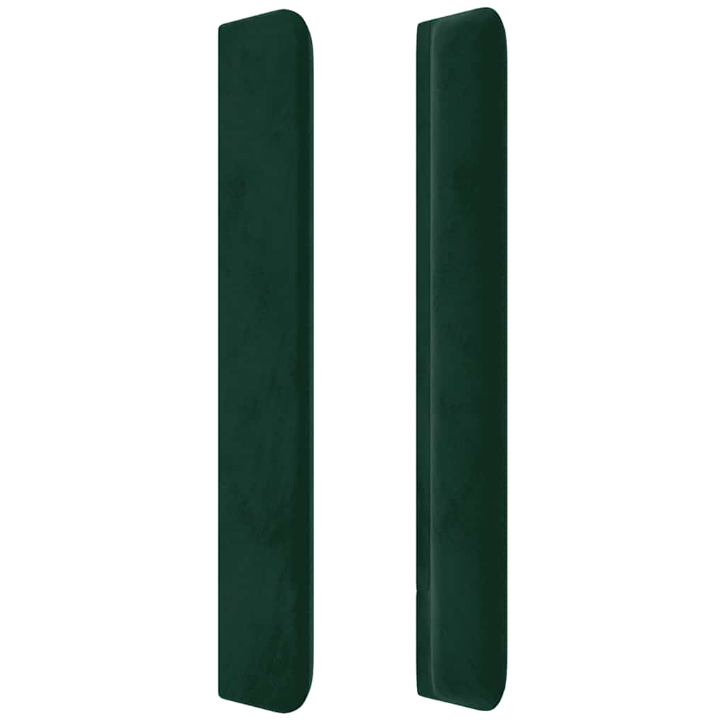 Tête de lit avec oreilles Vert foncé 183x16x118/128 cm Velours - XIOS