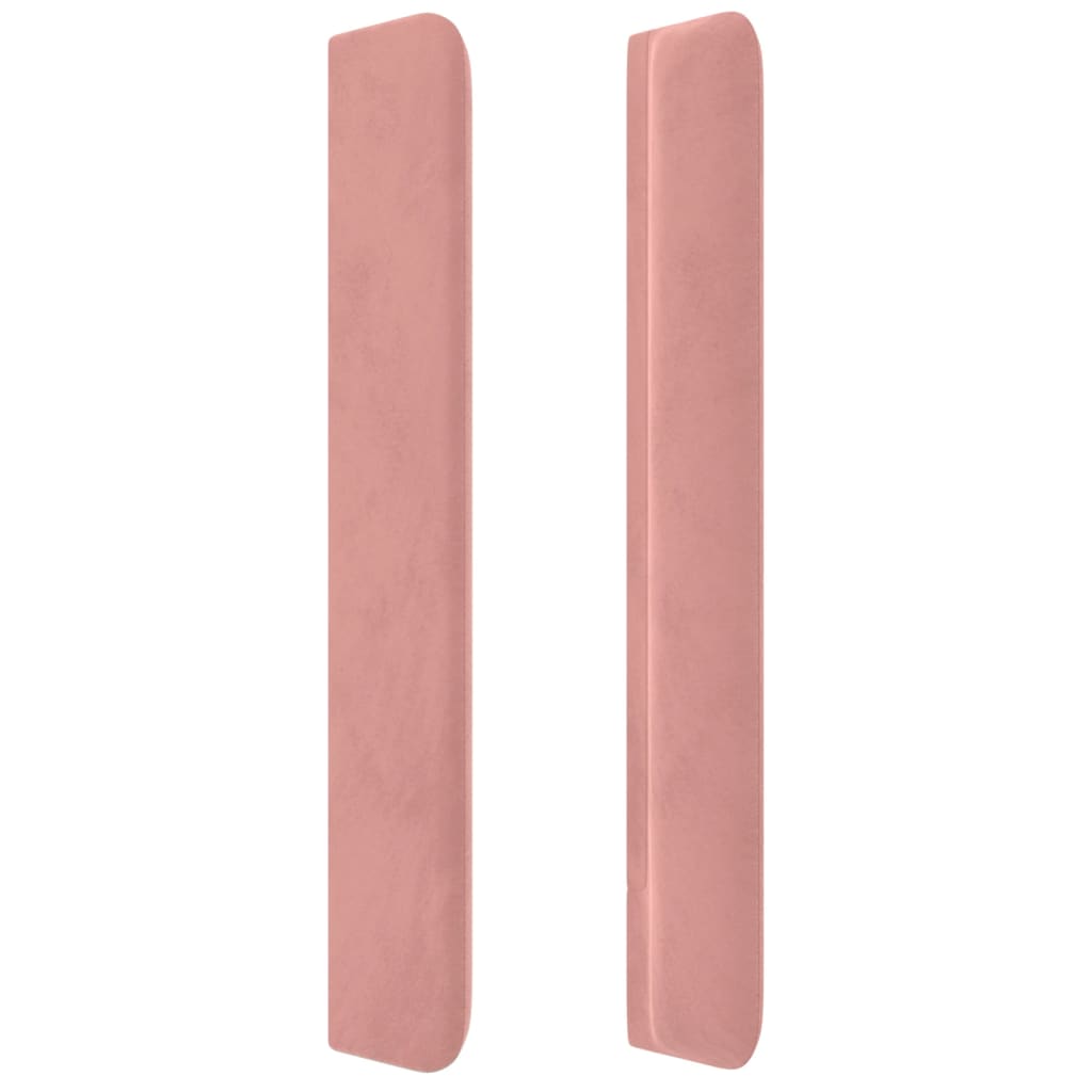 Tête de lit avec oreilles Rose 183x16x118/128 cm Velours - XIOS