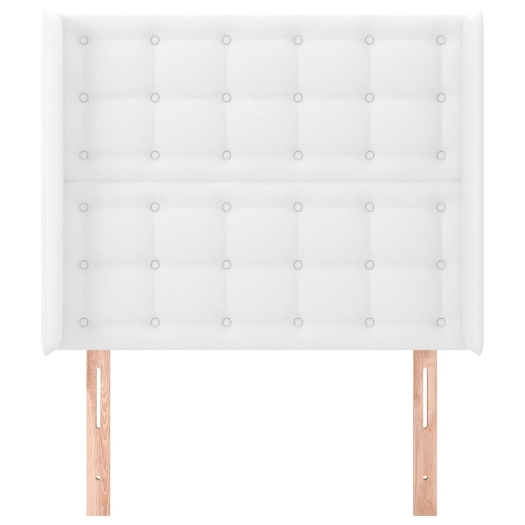 Tête de lit avec oreilles Blanc 83x16x118/128 cm Similicuir - XIOS