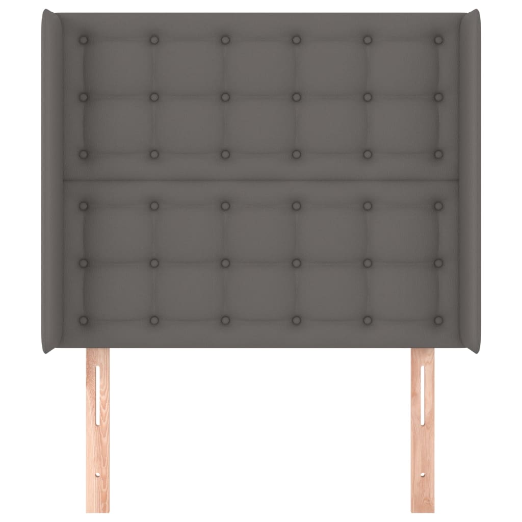 Tête de lit avec oreilles Gris 83x16x118/128 cm Similicuir - XIOS