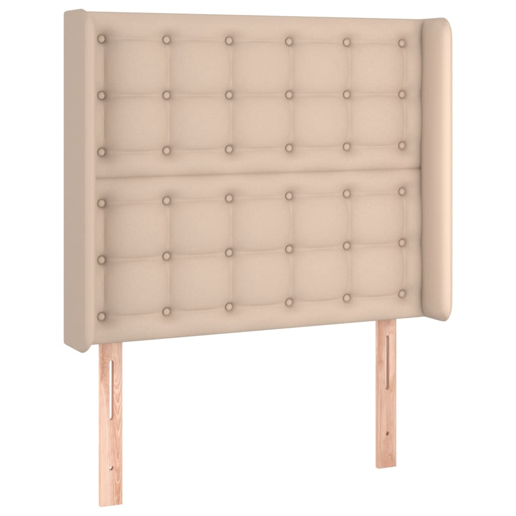 Tête de lit avec oreilles Cappuccino 93x16x118/128cm Similicuir - XIOS