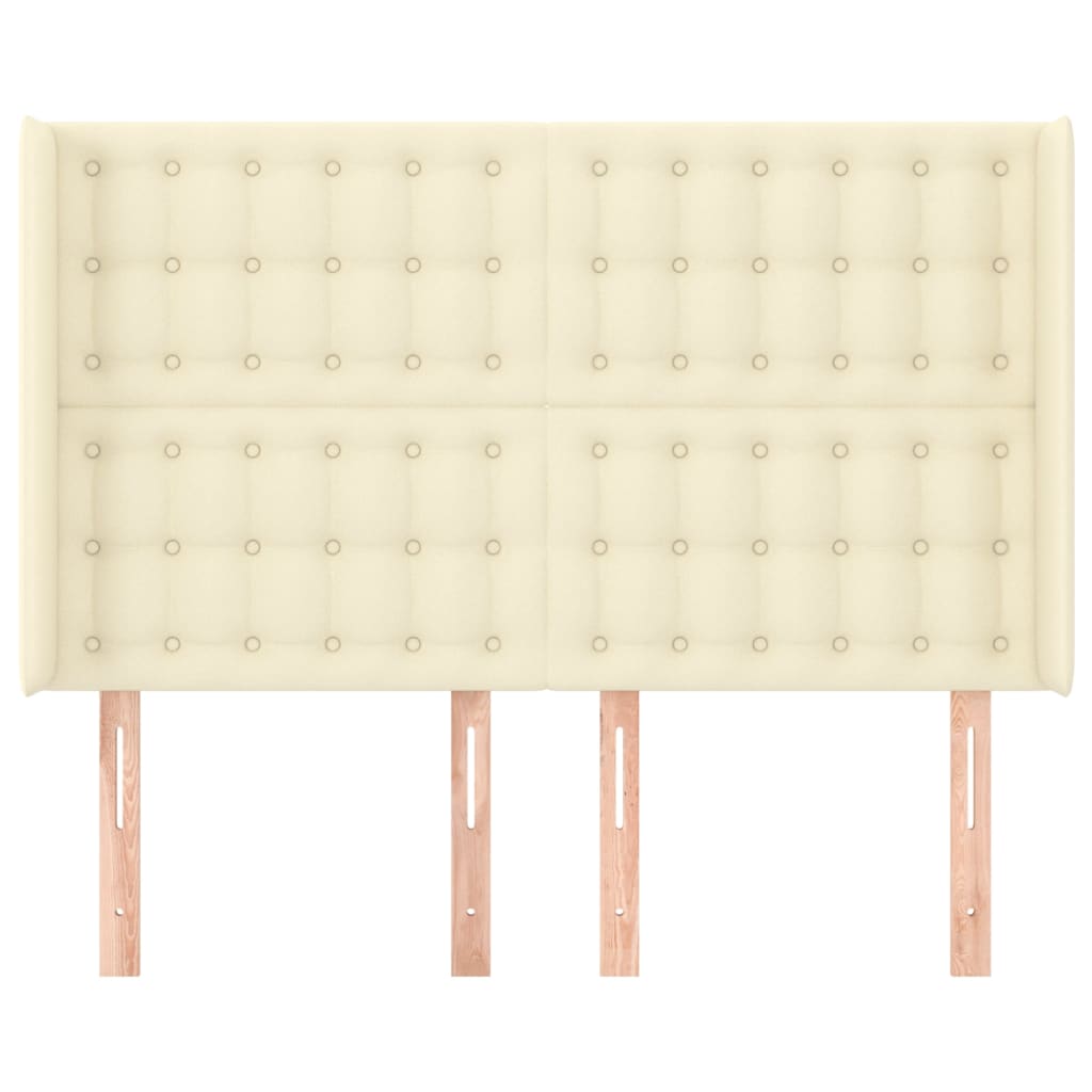 Tête de lit avec oreilles Crème 147x16x118/128 cm Similicuir - XIOS