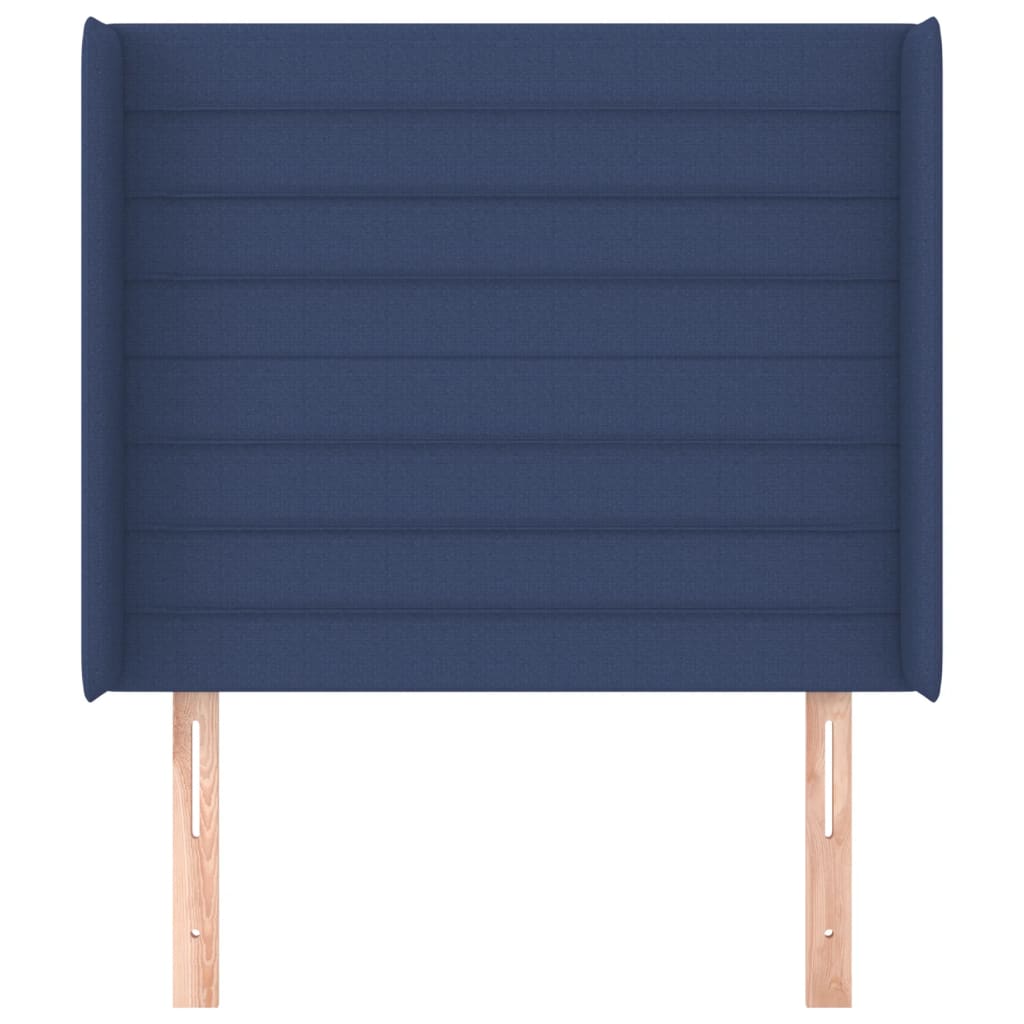Tête de lit avec oreilles Bleu 93x16x118/128 cm Tissu - XIOS