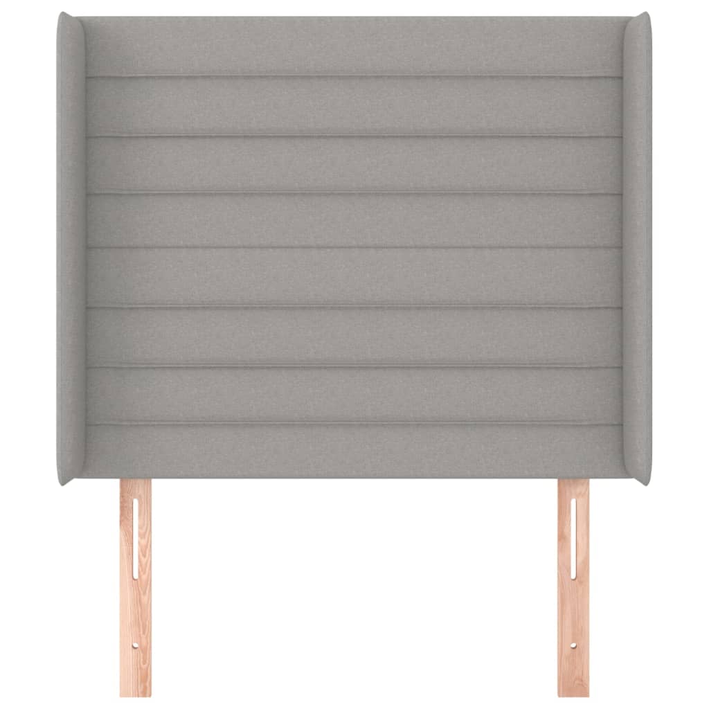 Tête de lit avec oreilles Gris clair 103x16x118/128 cm Tissu - XIOS