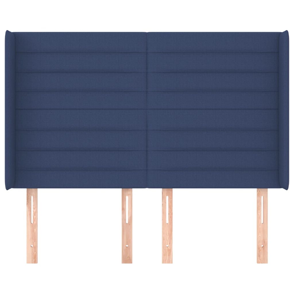 Tête de lit avec oreilles Bleu 147x16x118/128 cm Tissu - XIOS