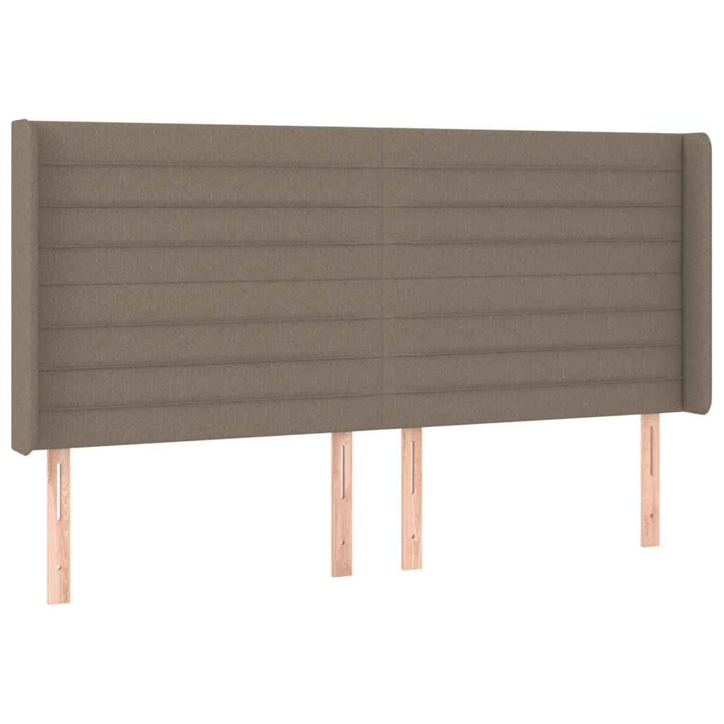 Tête de lit avec oreilles Taupe 163x16x118/128 cm Tissu - XIOS