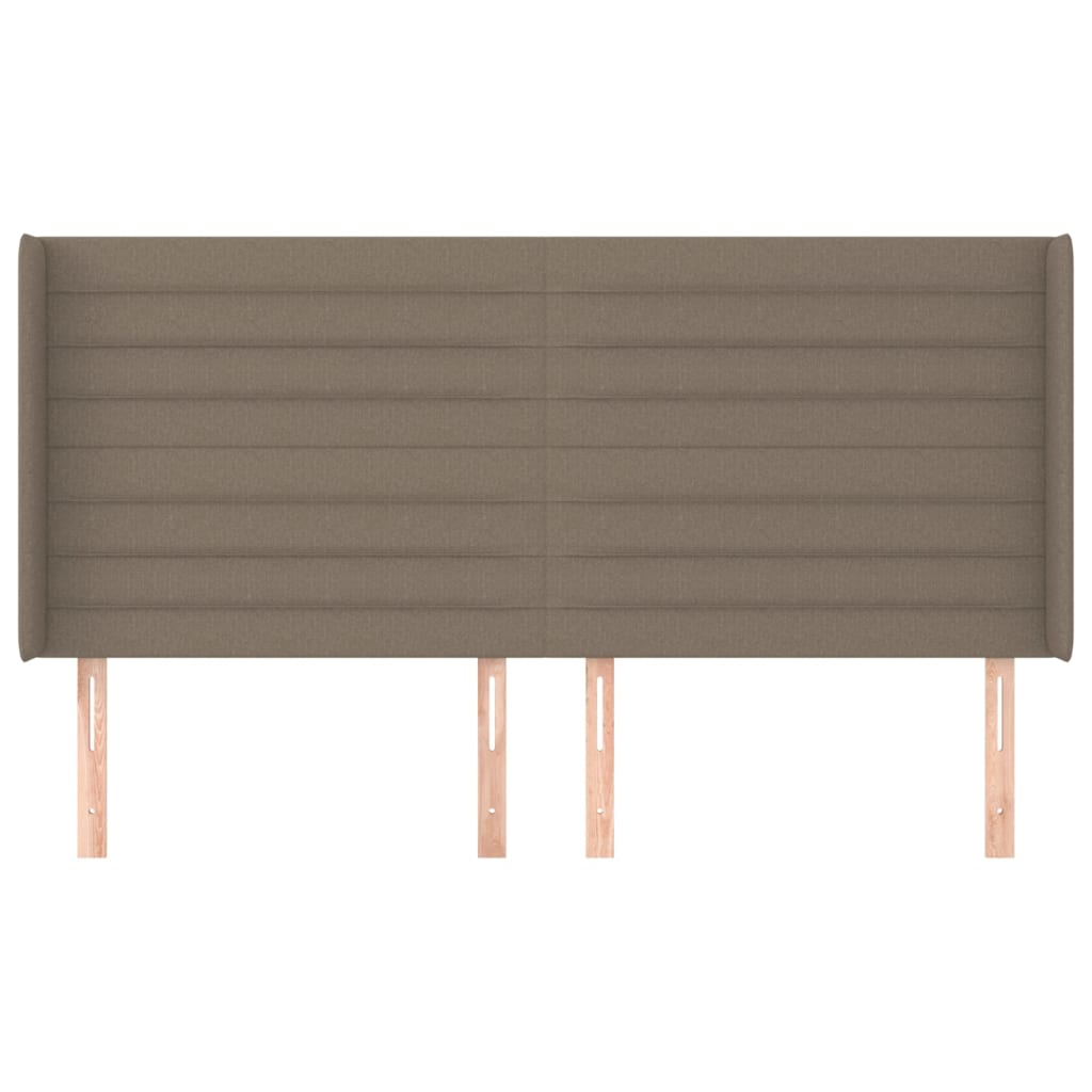 Tête de lit avec oreilles Taupe 163x16x118/128 cm Tissu - XIOS